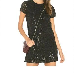 Line + Dot Black Sequin Cut Out Texture Mini Dress Size XS